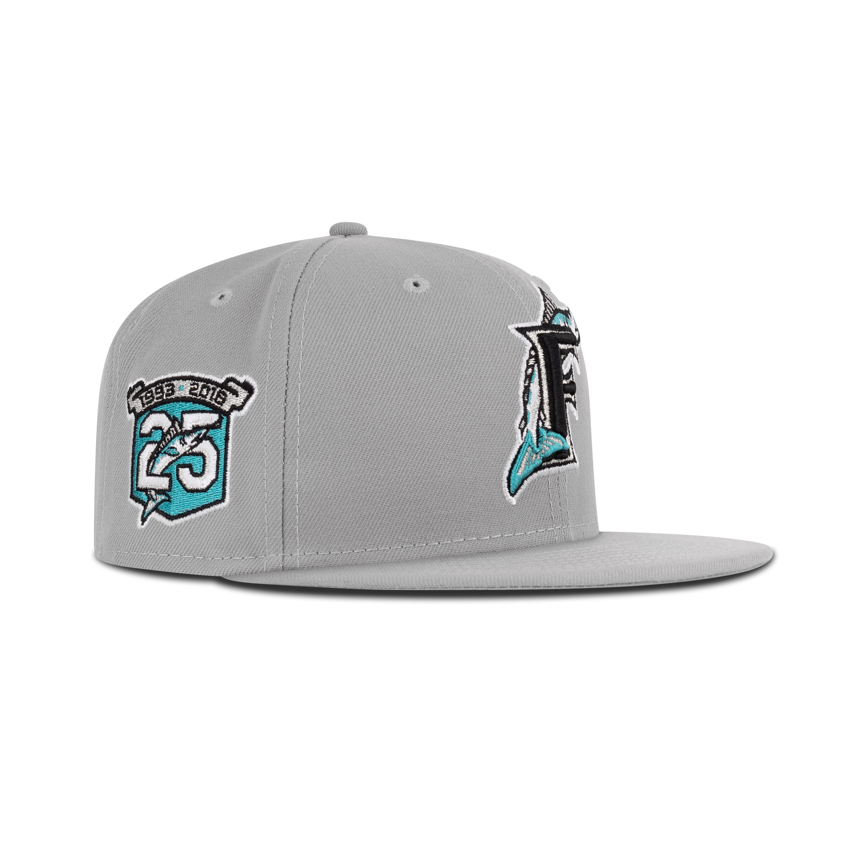 New Era Florida Marlins Fitted Gray Bottom 