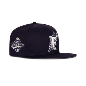 New Era Florida Marlins Fitted Grey Bottom "Navy White Silver" (1997 World Series Embroidery)