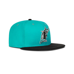 New Era Florida Marlins Fitted Grey Bottom "Teal Black" (1997 World Series Embroidery)