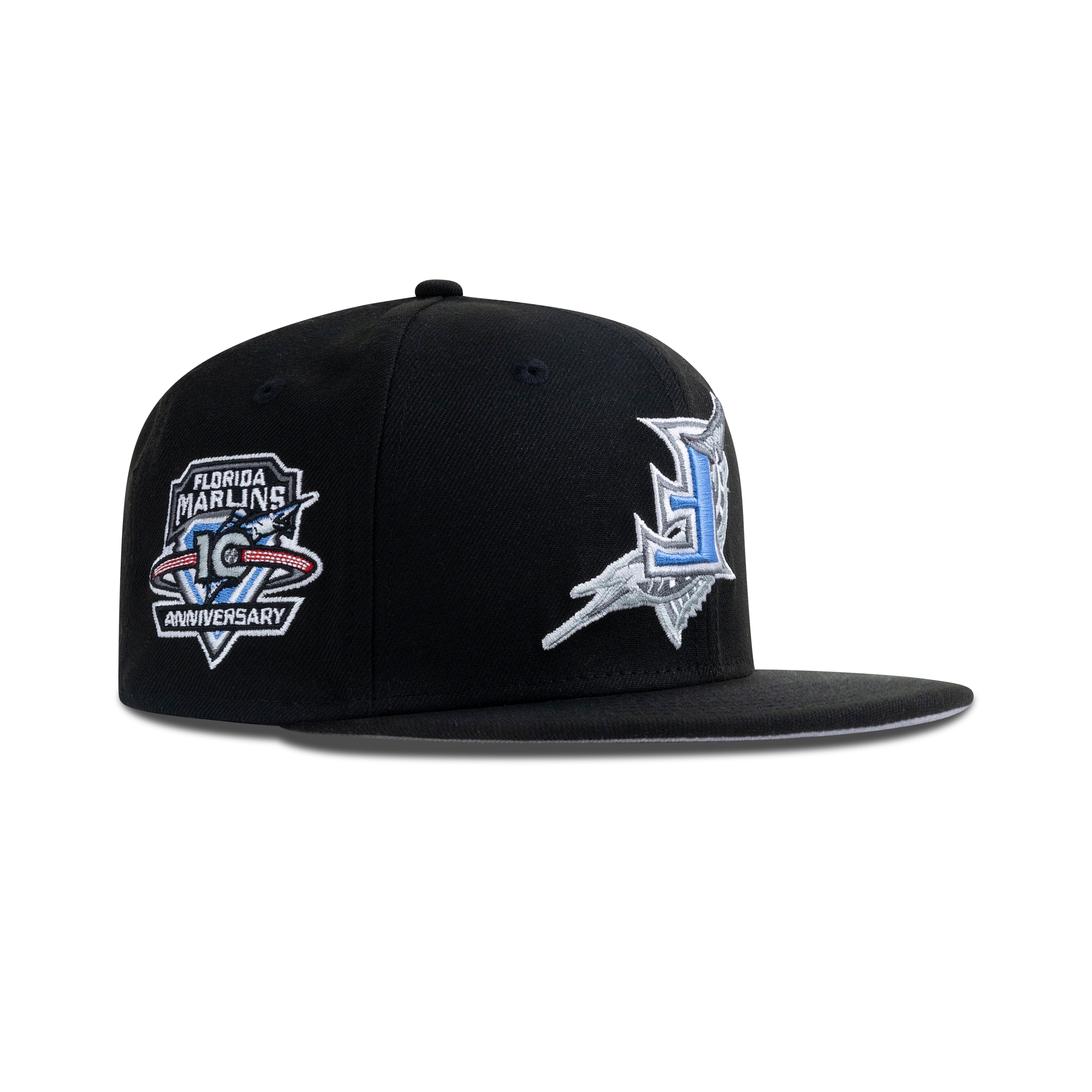 New Era Florida Marlins Upside Down Logo Fitted Grey Bottom 