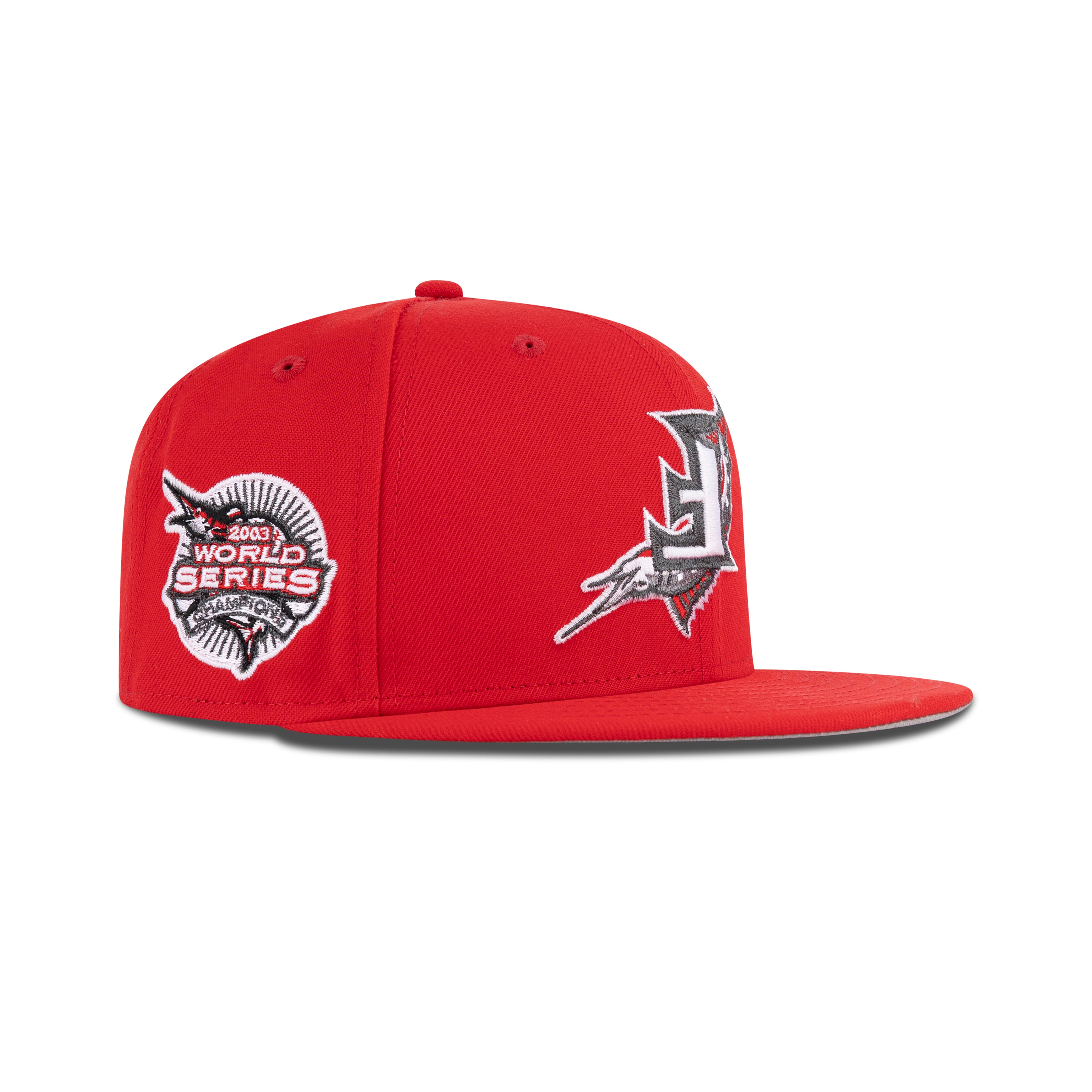 New Era Florida Marlins Upside Down Logo Fitted Grey Bottom 