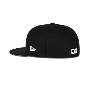 New Era New York Mets Fitted Sky Blue Bottom "Black White" (2000 Subway Series Embroidery)