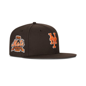 New Era New York Mets Fitted Grey Bottom "Brown Orange" (1962-2002 40th Anniversary Embroidery)
