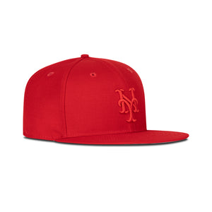 New Era New York Mets Fitted Grey Bottom "Red Red"