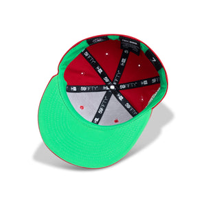 New Era Washington Nationals Fitted Green Bottom "Red White" (2019 World Series Embroidery)