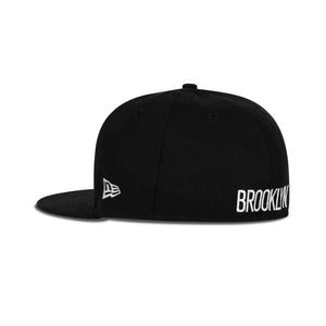 New Era  Brooklyn Nets Fitted Grey Bottom "Black White" (NY Brooklyn Bridge Embroidery)