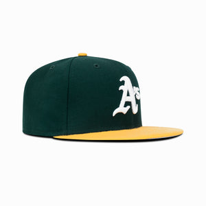 New Era Oakland Athletic's Fitted Grey Bottom "Green Yellow" (1989 World Series Embroidery)