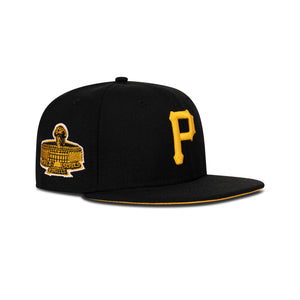 New Era Pittsburgh Pirates Fitted Yellow Bottom "Black Yellow" (World Series Embroidery)