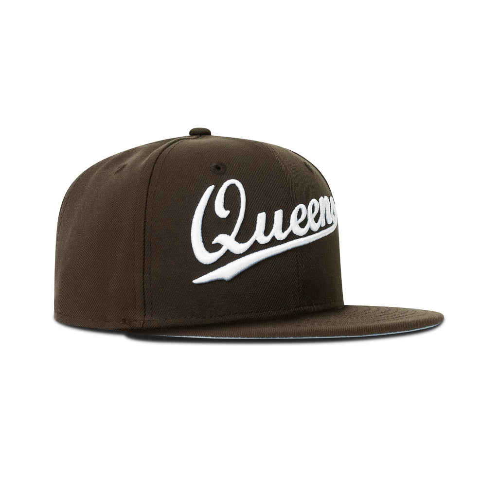 New Era Queens NY Fitted Grey Bottom "Brown White"
