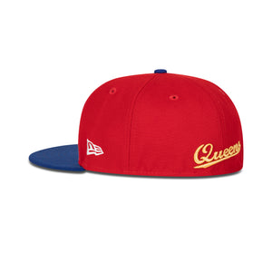 New Era Queens NY Fitted Green Bottom "White Royal Gold"