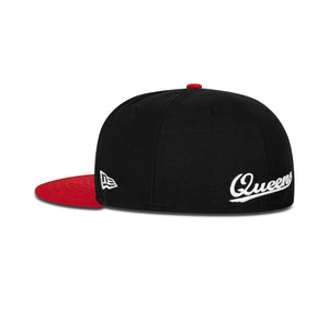 New Era Queens NY Fitted Grey Bottom "Black White Red"