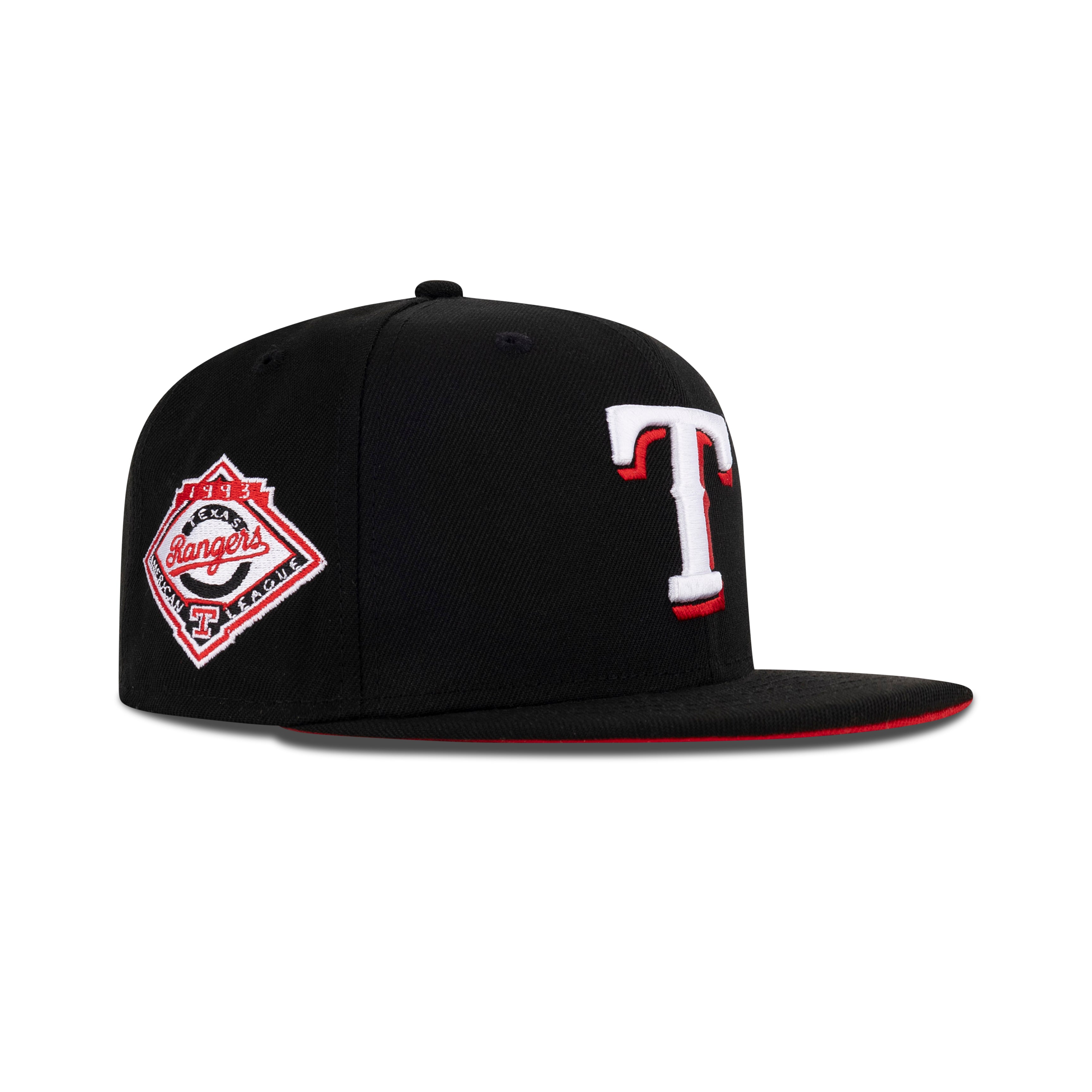 New Era Texas Rangers Fitted Front Door Red Bottom 