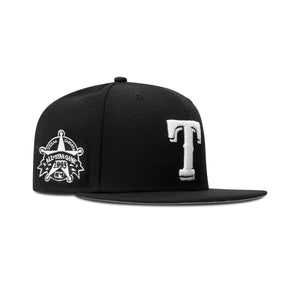 New Era Texas Rangers Fitted Grey Bottom "Black White" (1995 All Star Game Embroidery)