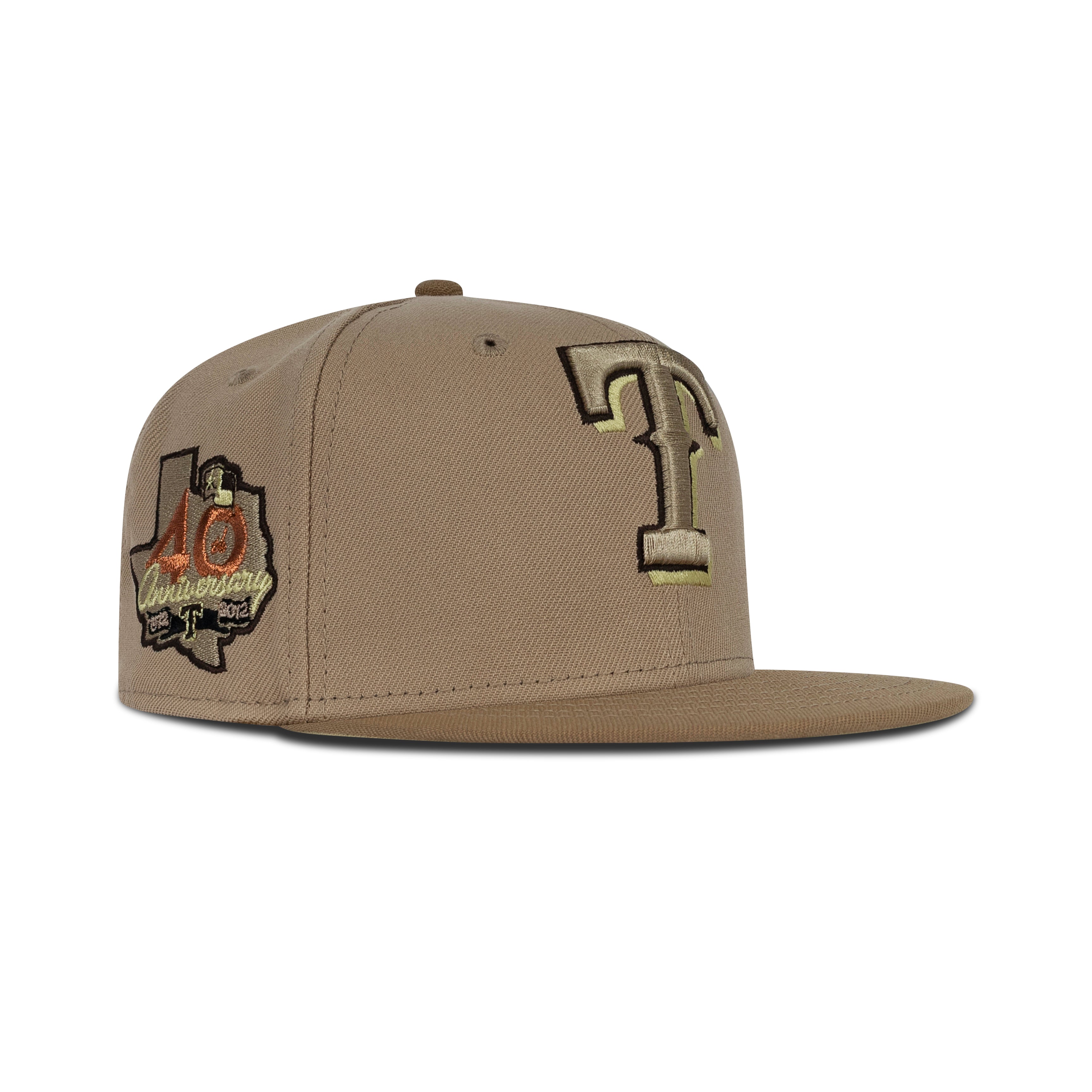 New Era Texas Rangers Fitted Tan Bottom 