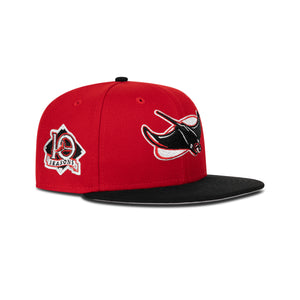 New Era Tampa Bay Rays Fitted Grey Bottom "Red Black" (10 Seasons Embroidery)