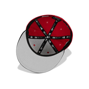 New Era Tampa Bay Rays Fitted Grey Bottom "Red Black" (10 Seasons Embroidery)
