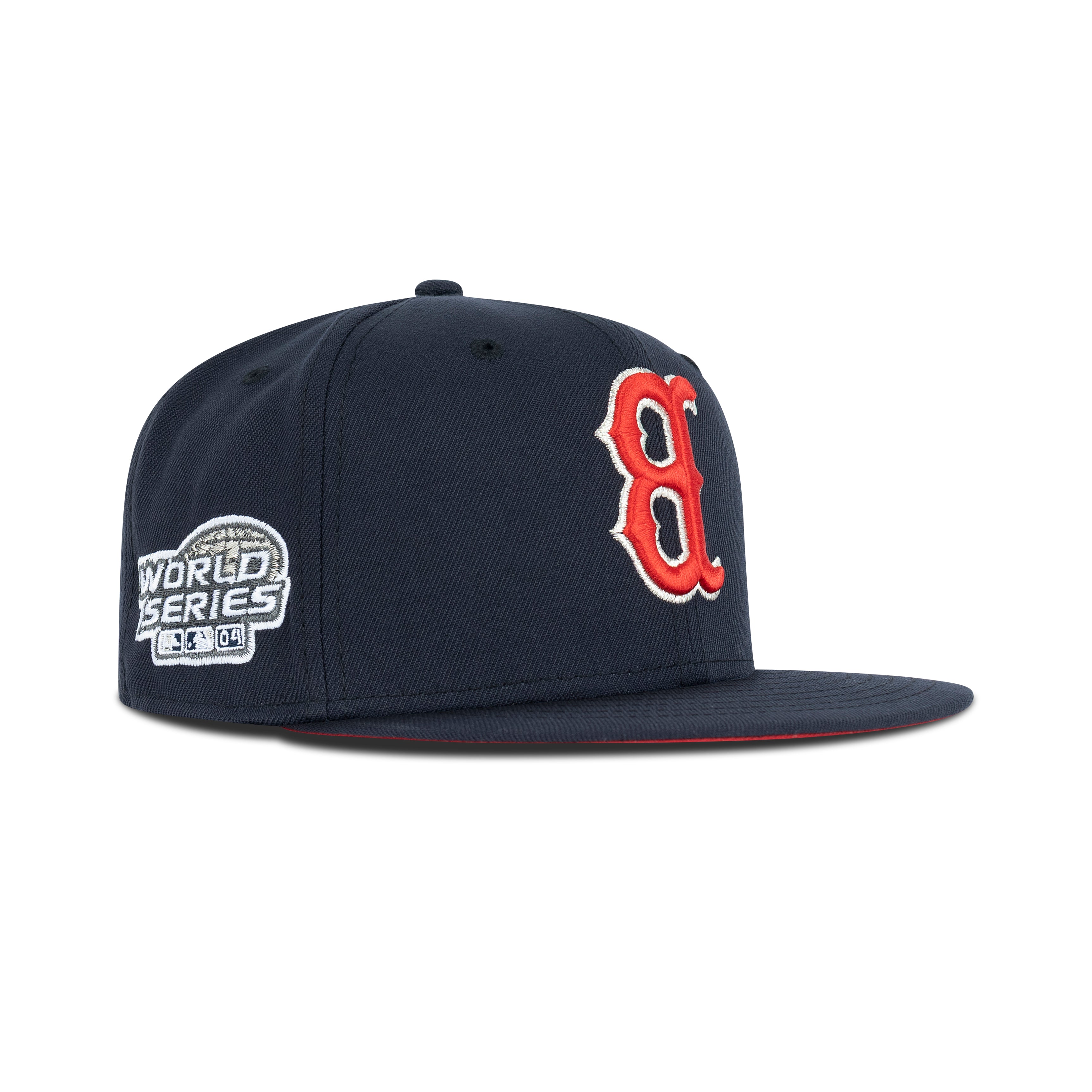 New Era Boston Red Sox Upside Down Logo Fitted Red Bottom 