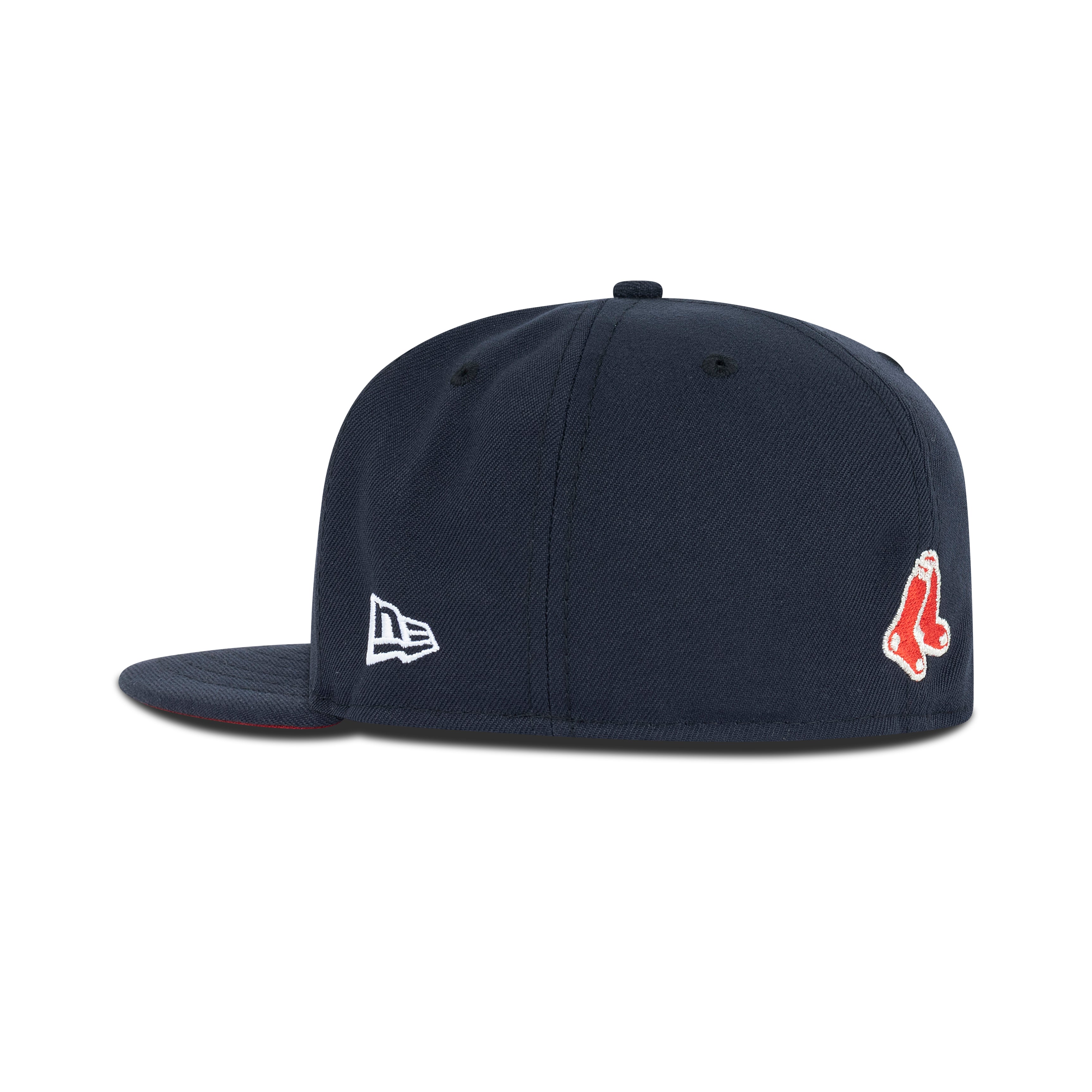 New Era Boston Red Sox Upside Down Logo Fitted Red Bottom 