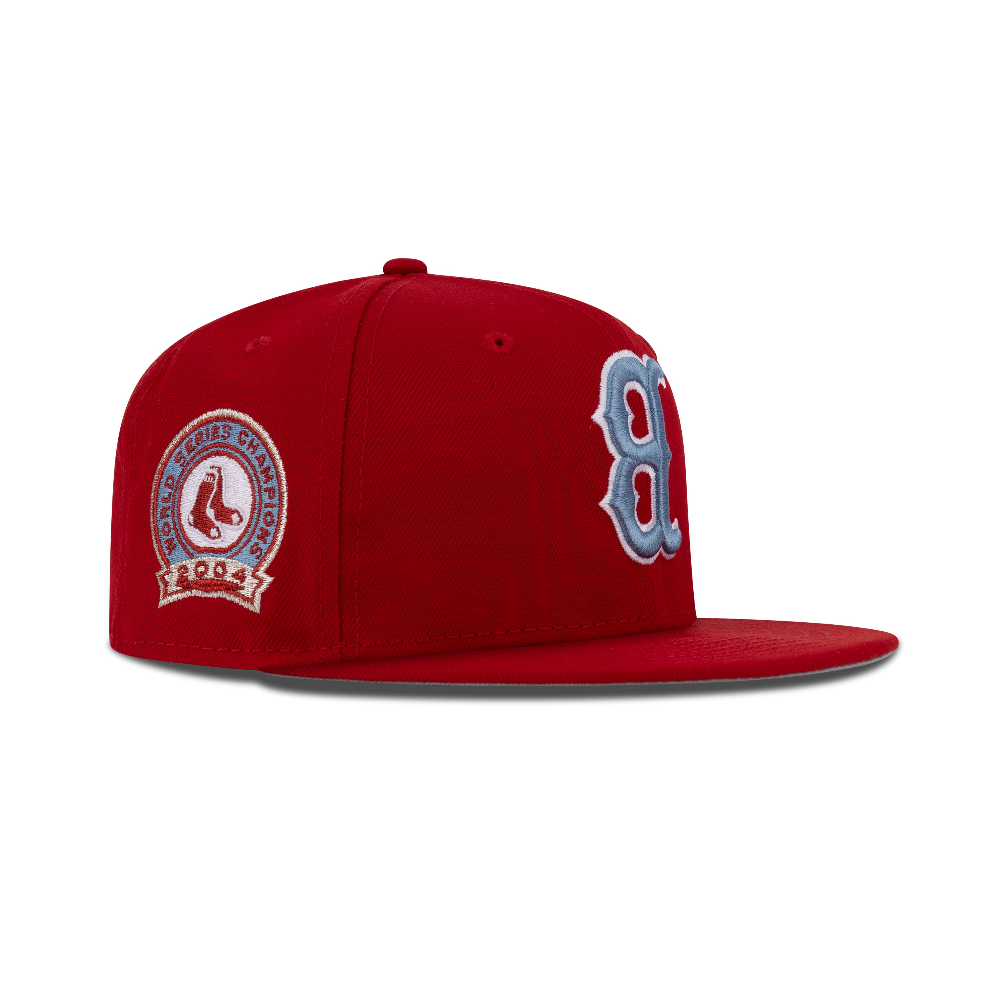 New Era Boston Red Sox Upside Down Logo Fitted Grey Bottom 