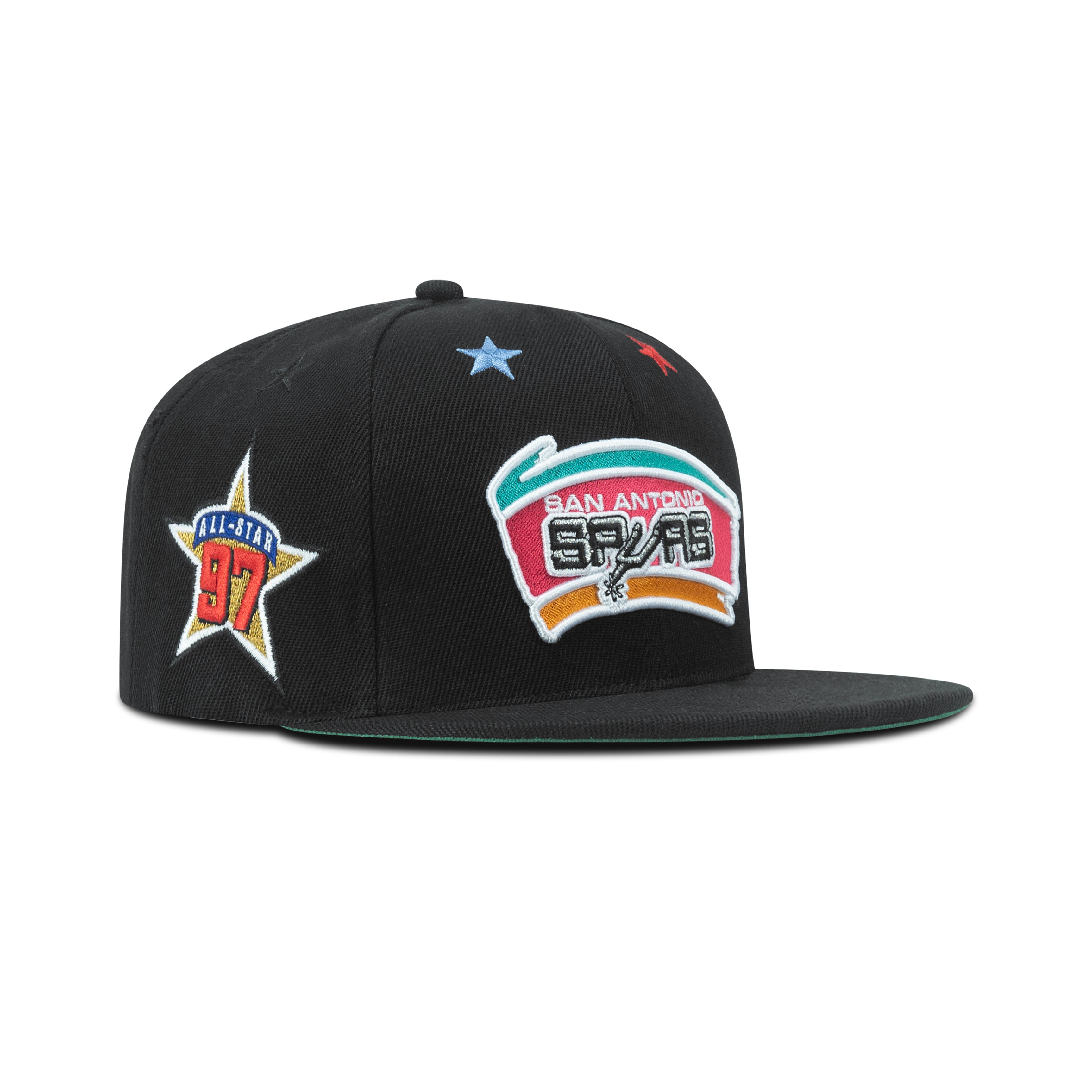 Mitchell & Ness San Antonio Spurs 1997 Top Star Snapback Green Bottom 
