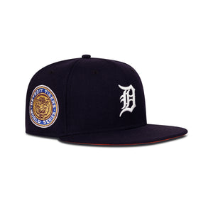 New Era Detroit Tigers Fitted Orange Bottom "Navy White" (World Series Embroidery)