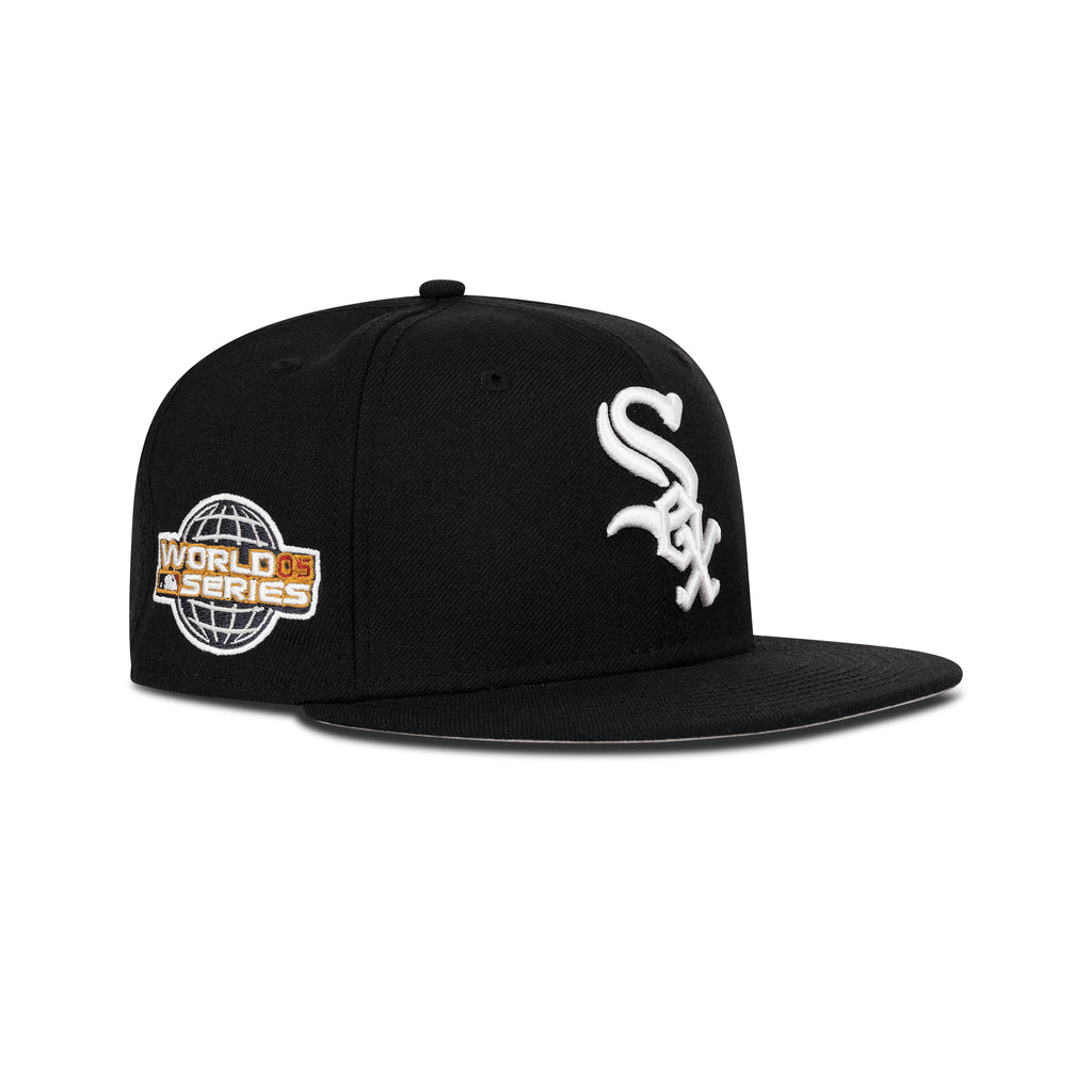 New Era Chicago White Sox Fitted Grey Bottom "Black White" (2005 World Series Embroidery)