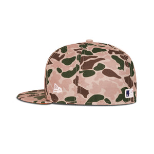 New Era New York Yankees Fitted Orange Bottom "Duck Camo White" (1996 World Series Embroidery)