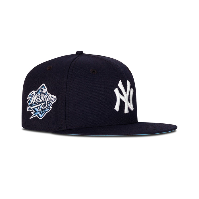 New Era New York Yankees Fitted Sky Blue Bottom "Navy White" (1999 World Series Embroidery)