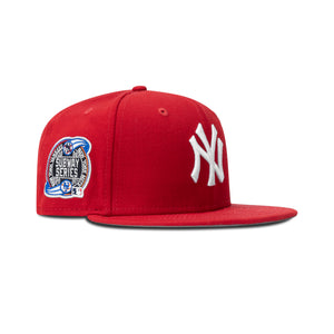 New Era New York Yankees Fitted Grey Bottom "Red White" (2000 Subway Series Embroidery)