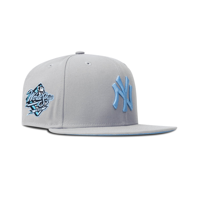 New Era New York Yankees Fitted Sky Blue Bottom "Grey Sky" (1998 World Series Embroidery)