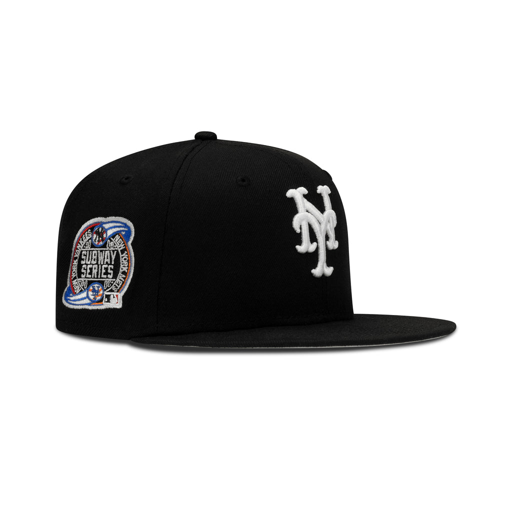 New Era New York Mets Fitted Grey Bottom "Black White" (2000 Subway Series Embroidery)
