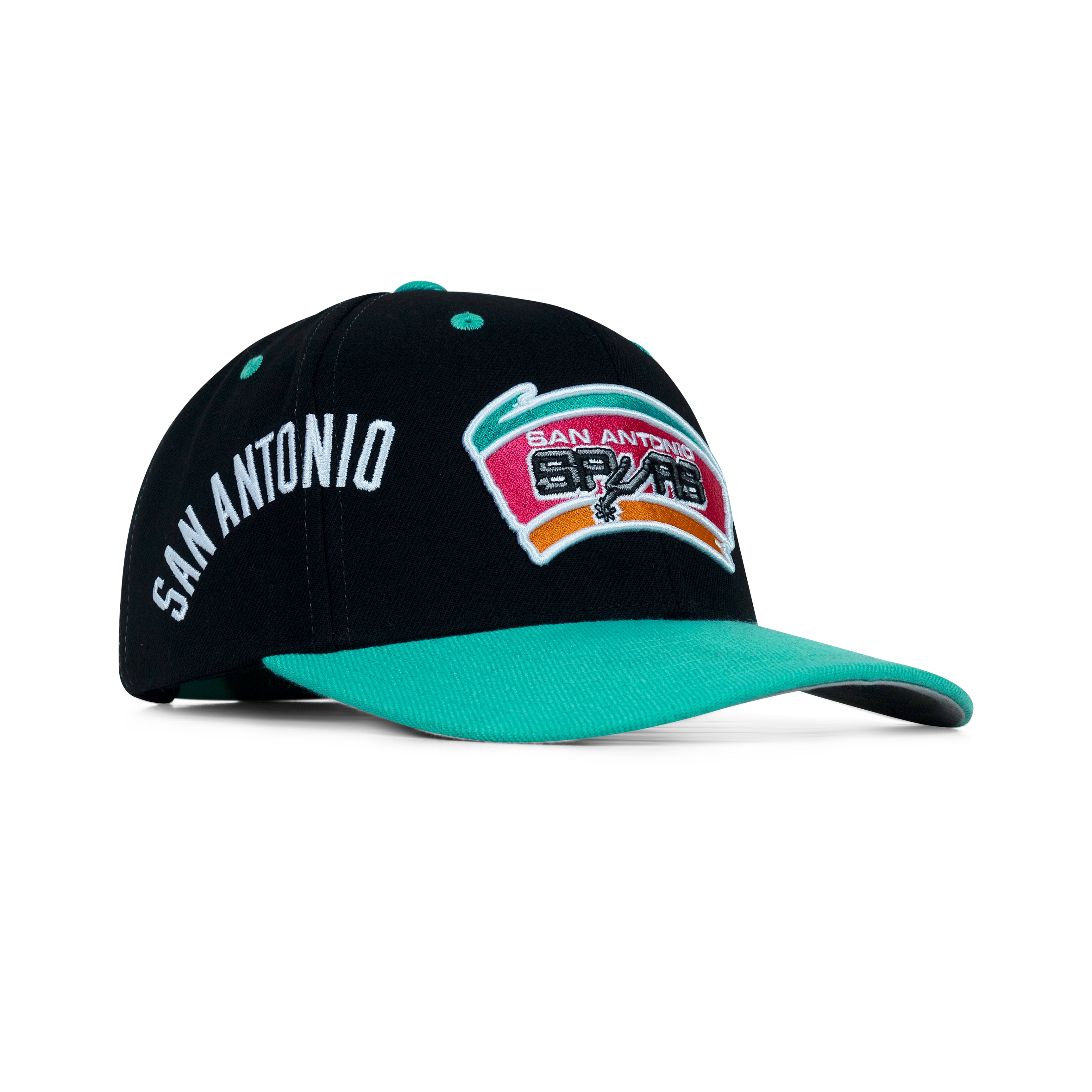 Mitchell & Ness San Antonio Spurs Overbite Pro Snapback Grey Bottom 