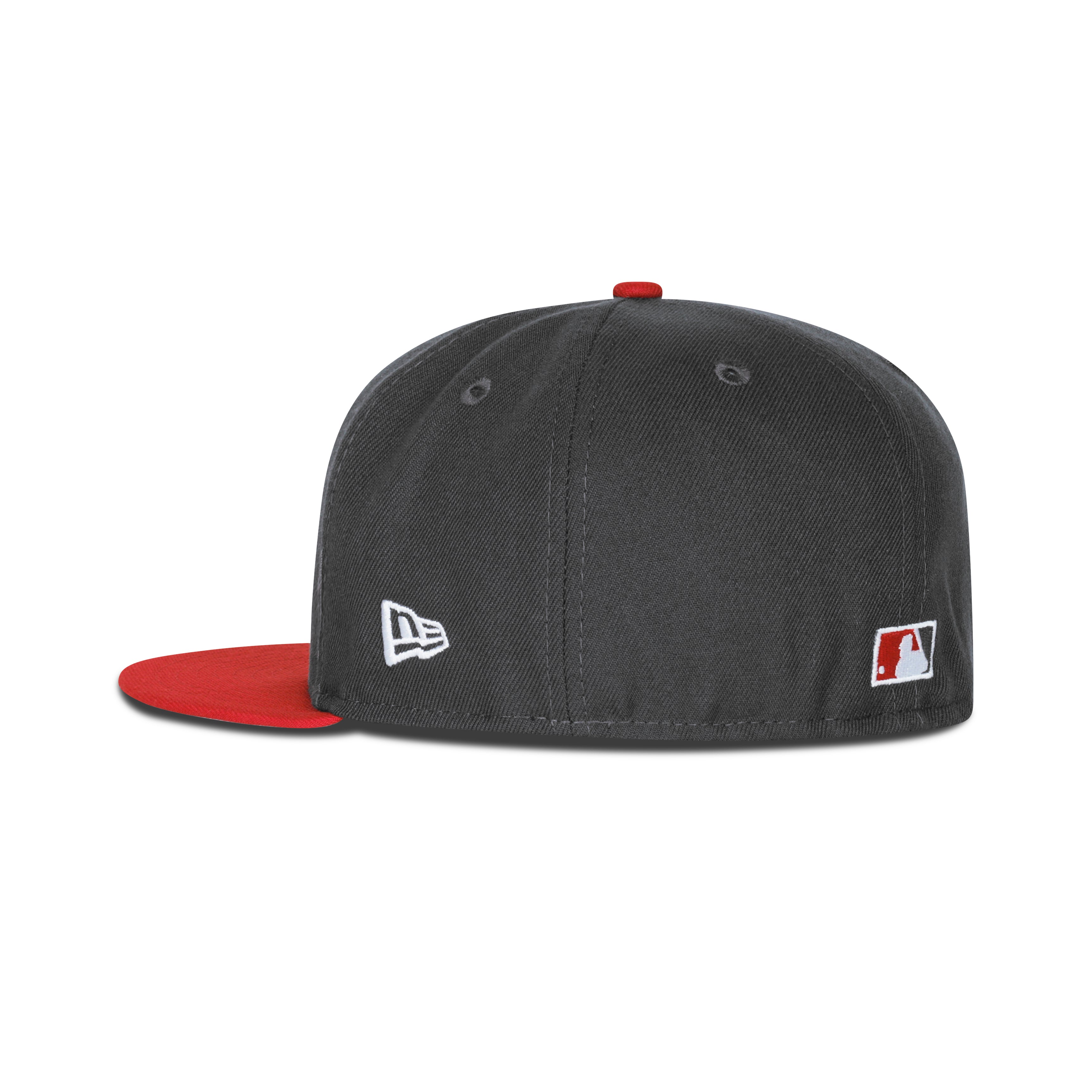 New Era Montreal Expos Fitted Grey Bottom “Dark Grey Red” (Expos Olympic Stadium Embroidery)