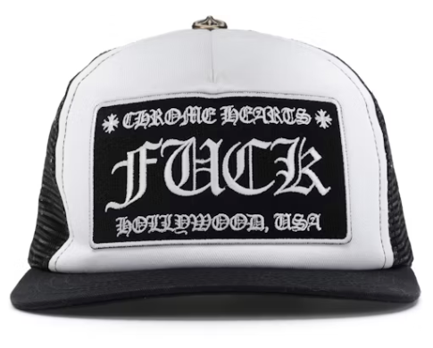Chrome Hearts FUCK Hollywood Trucker Hat 