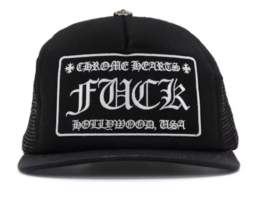Chrome Hearts FUCK Hollywood Trucker Hat 