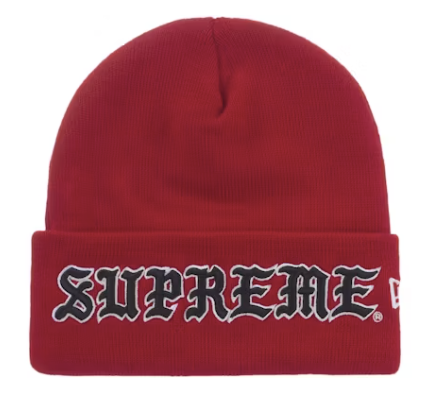 Supreme New Era Old English Beanie 