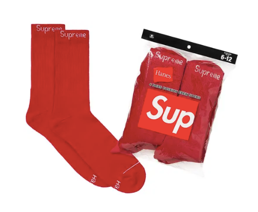 Supreme Hanes Crew Socks 