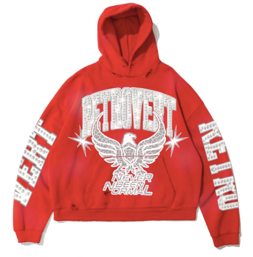Retrovert Never Been Normal Rhinestone Hoodie 