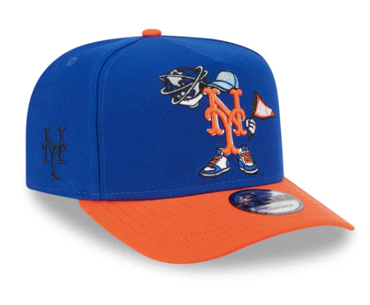 New Era New York Mets Cartoon Logo A-Frame Snapback Grey Bottom 