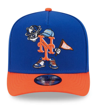 New Era New York Mets Cartoon Logo A-Frame Snapback Grey Bottom 