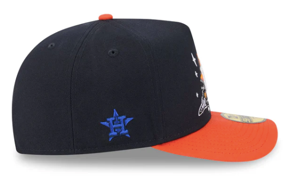 New Era Houston Astros Cartoon Logo A-Frame Snapback Grey Bottom 