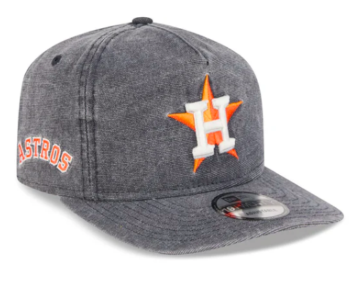 New Era Houston Astros Denim A-Frame Snapback Green Bottom 