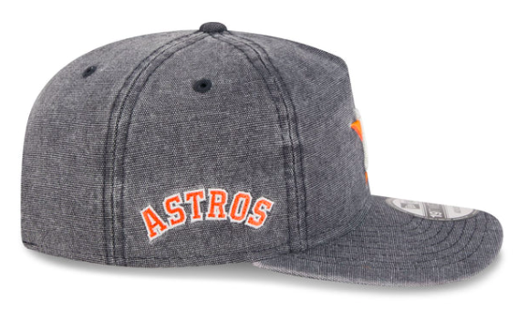 New Era Houston Astros Denim A-Frame Snapback Green Bottom 
