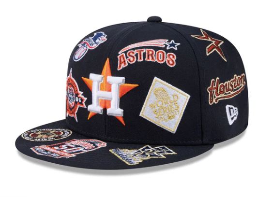 New Era Houston Astros Fitted Grey Bottom 
