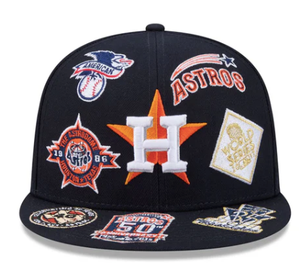 New Era Houston Astros Fitted Grey Bottom 