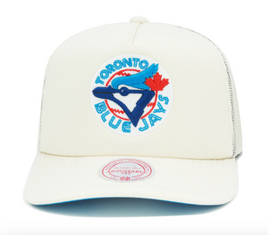 Mitchell & Ness Toronto Blue Jays Evergreen Trucker Coop Snap back Blue Bottom "Off White"