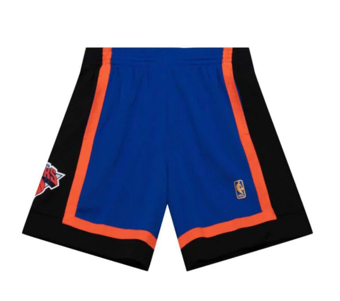 Mitchell & Ness NBA Knicks 96-97 Authentic Road Shorts "Royal Black Orange"