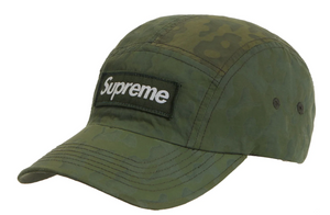 Supreme Overdye Nylon Camo Camp Dad Hat "Green"