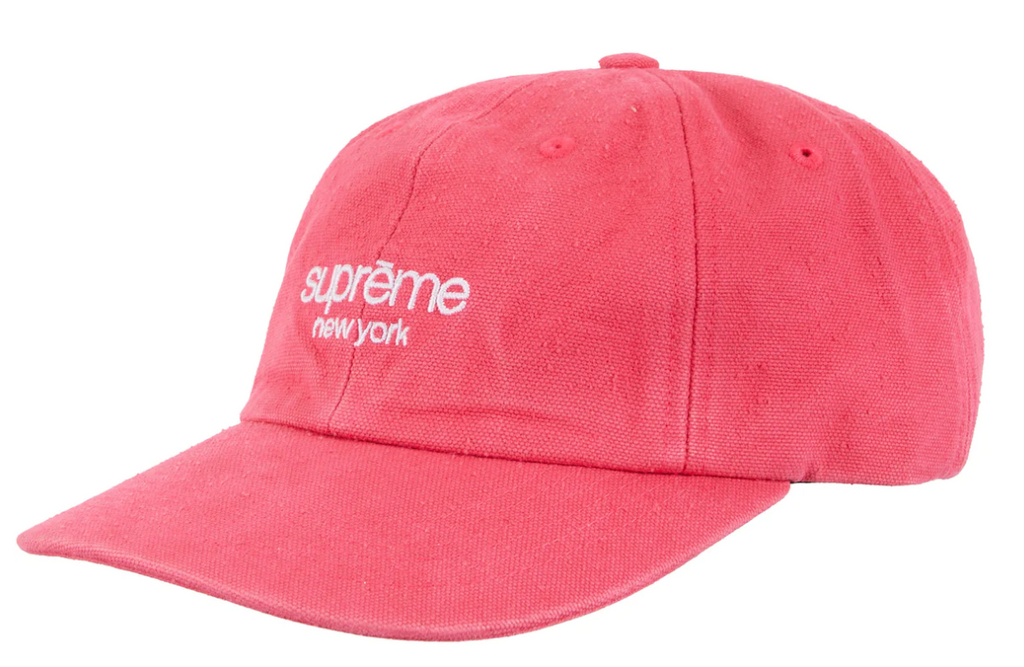 Supreme Napped Canvas 6 Panel Dad Hat "Pink"