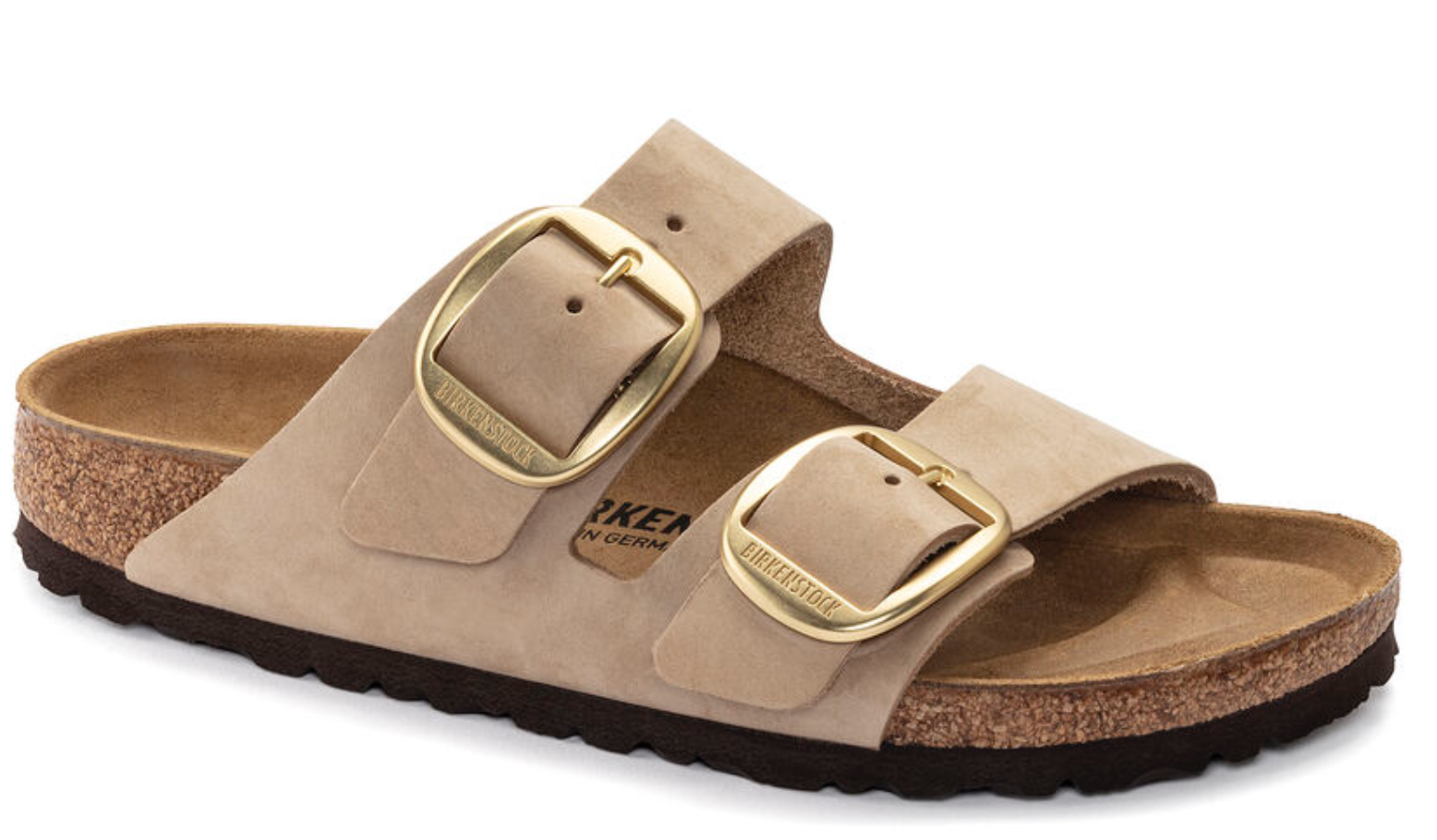 Womens Birkenstock Arizona Big Buckle Nubuck Leather Sandals 